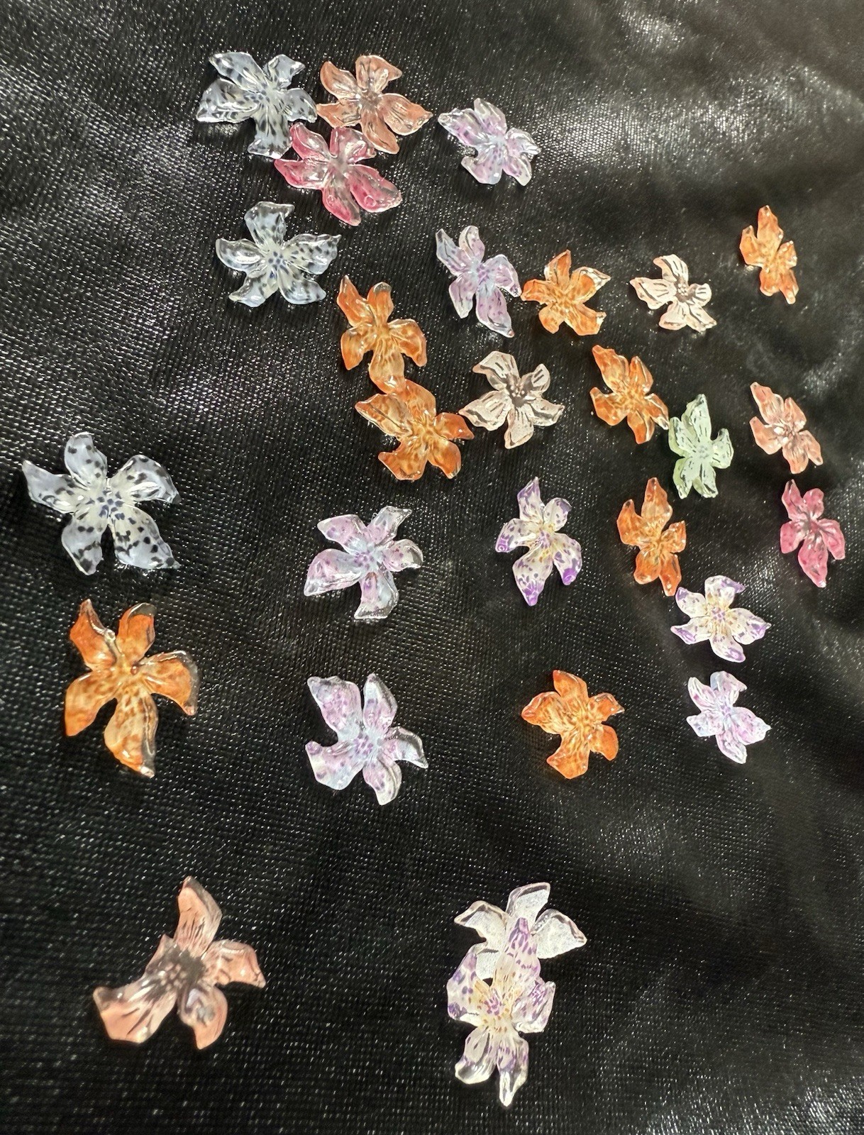 Trendy 3D BloomOrchid Flower Nail Art Charms/Flower Sakura Nail Art Decor/5 Each