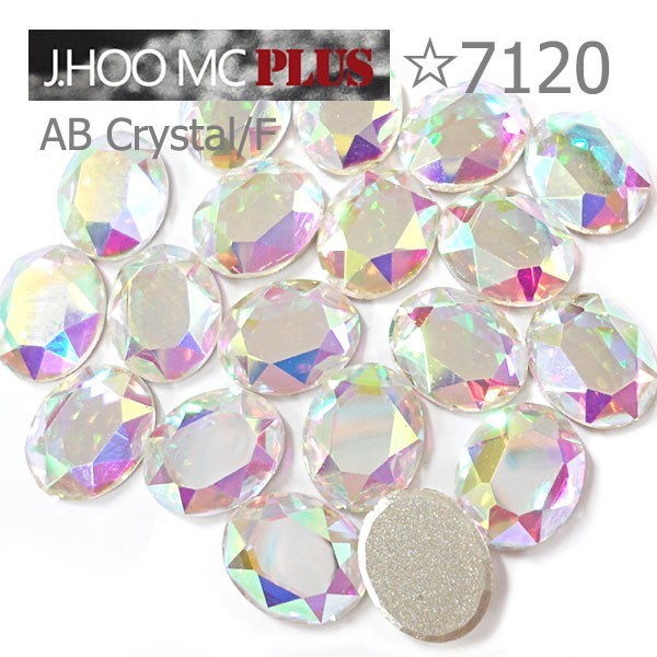 J.HOO Crystal 7120 Oval Flat Back Rhinestones 10×8mm Nail Art (8pcs)