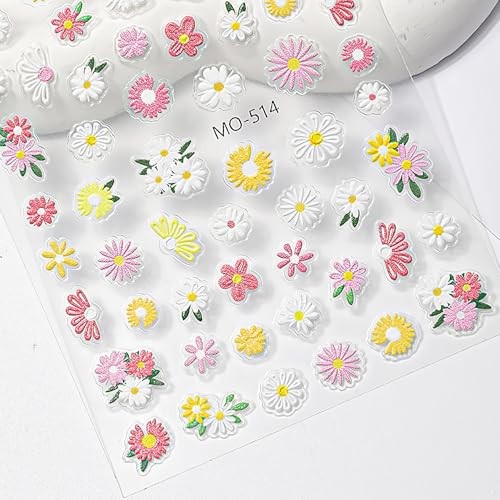5D Small Bouquet Floral Nail Art Stickers- Spring Summer Flower Nail Decals