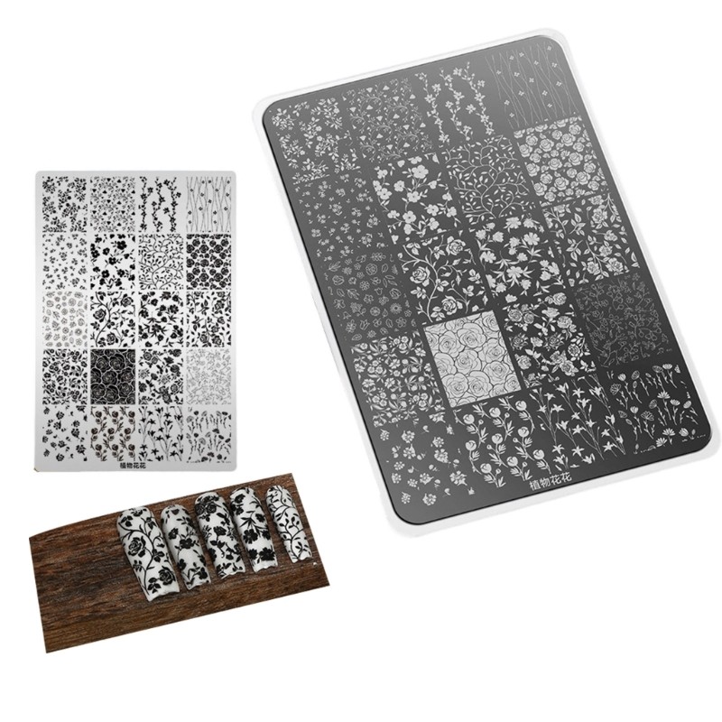 Artistic Nail Design Transfer Plates Precise Carved Patterns Nail Stamping Plate
