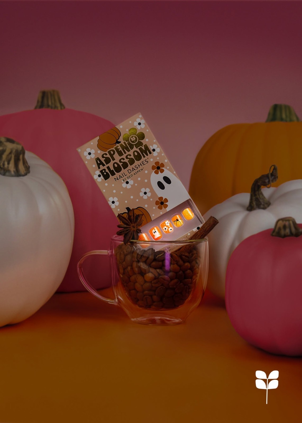 Red Aspen Press On Nails- PETITE Carve It Up Kennedy-Halloween- Glow In The Dark