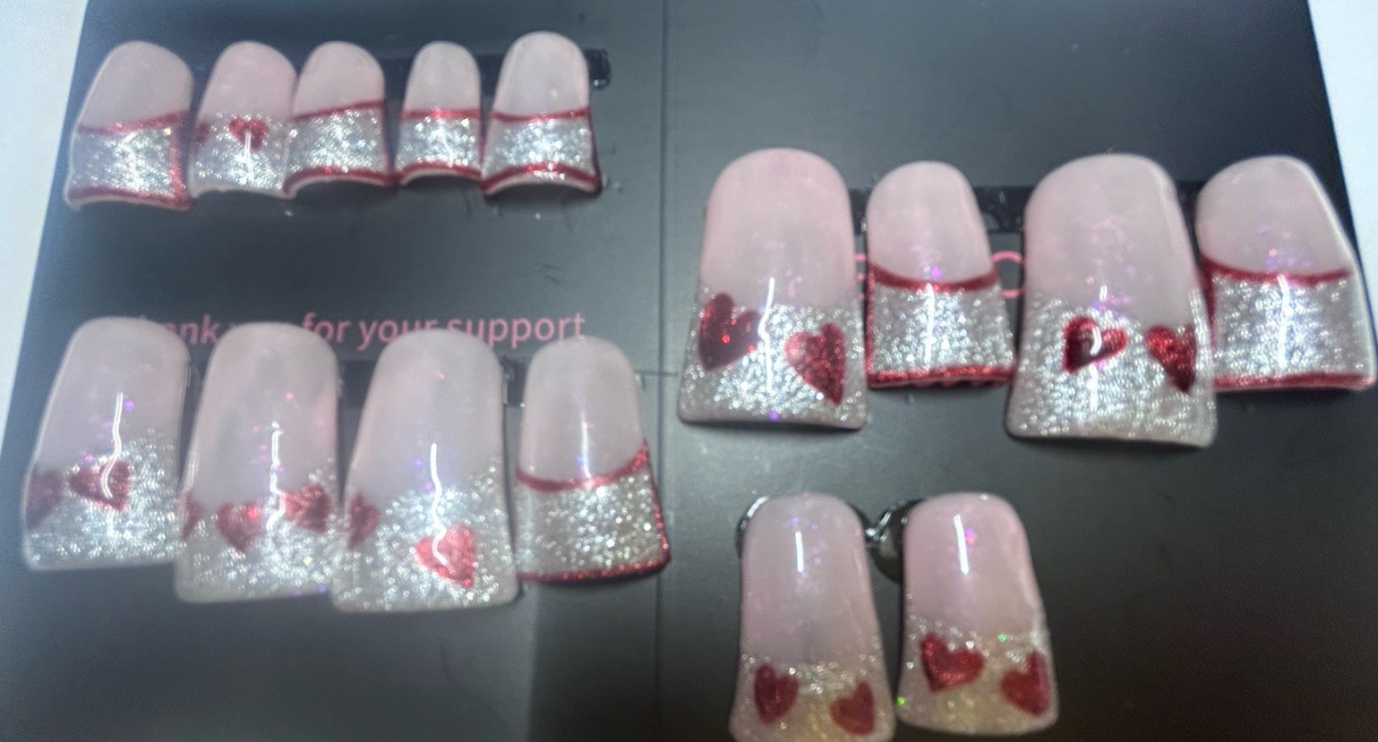 Prees On Valentine Nails