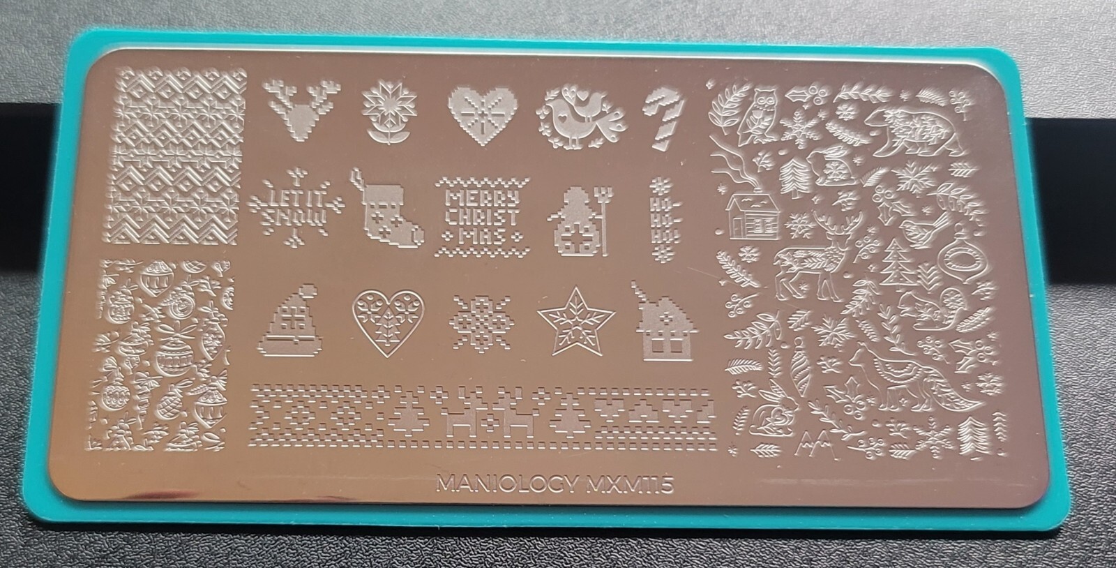 Maniology Exclusive Membership nail stamping plate MXM115 & 116 Christmas Hygge