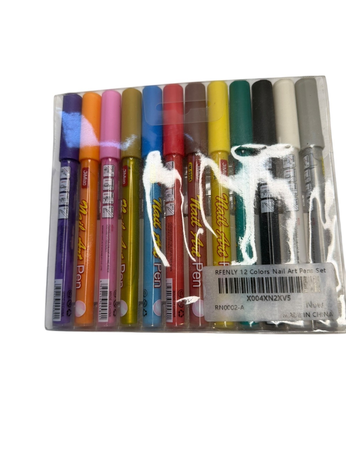 12 Color Nail Art Pen Set Quick-Drying Waterproof Waterborne Ink Design Fun