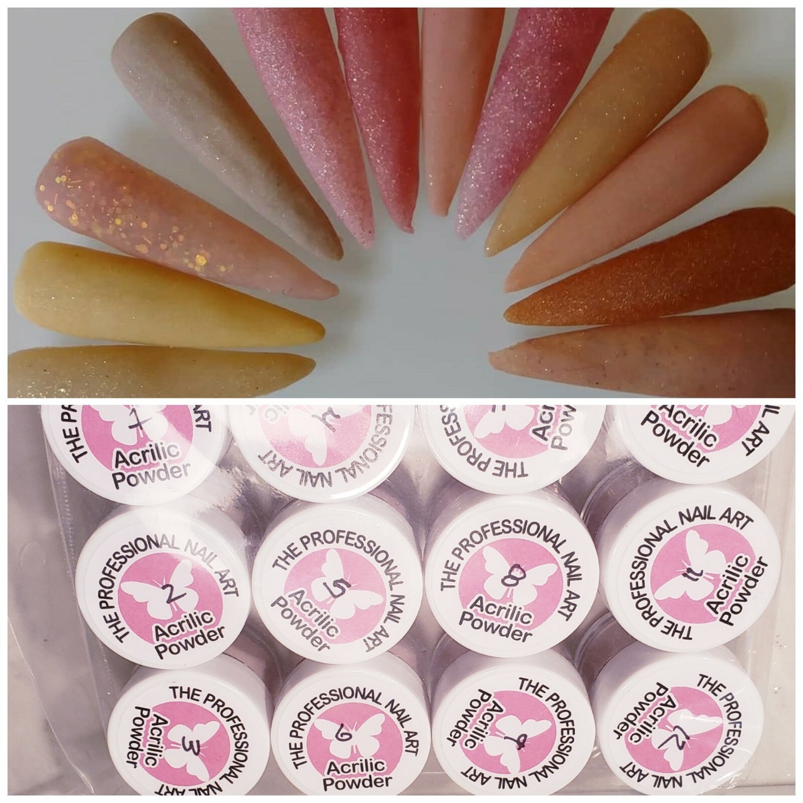 12PCS ACRYLIC POWDER SET/KIT AMAZING COLORS + FREE SHIPPING!!