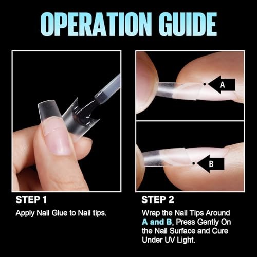 Short Coffin Nail Tips, 510Pcs Acrylic Half Cover Nail short coffin nail tips