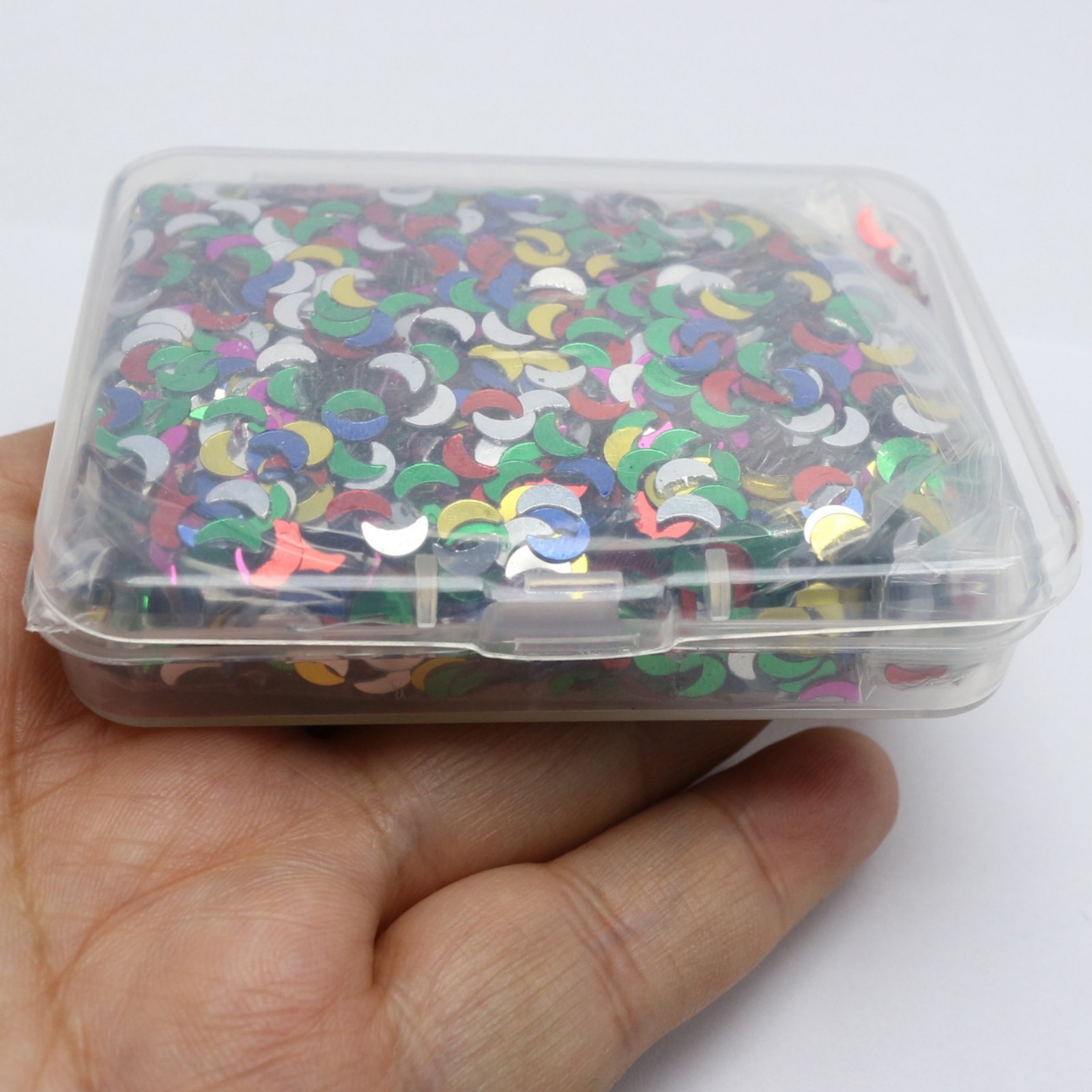 Craft Mixed Metallic Color Sequins Loose Flakes Mini Nail Art Tips Scrapbook+Box