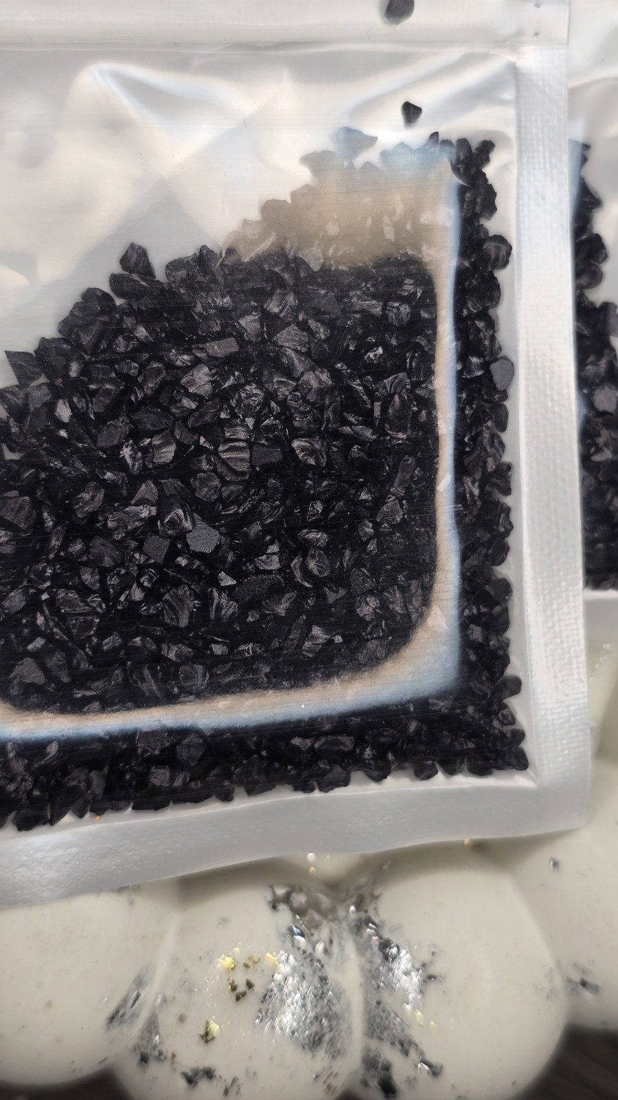 15g bag Black crushed glass craft decoration