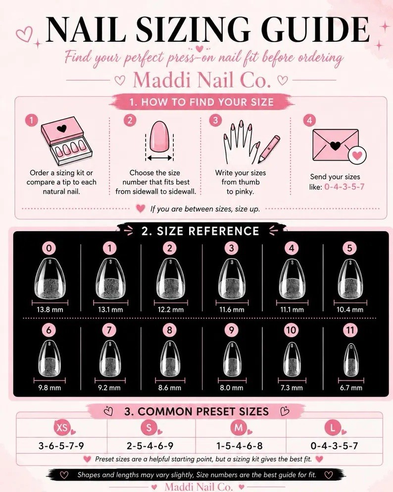 Maddi Nail Co. Press-On Nails Red Blue White Glitter Stars Medium Square