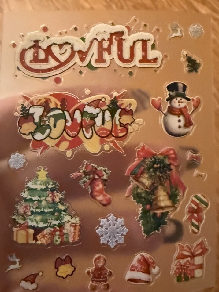 Lovful Acrylic Press On Christmas/holiday Nails H353 Square Regular Size Small