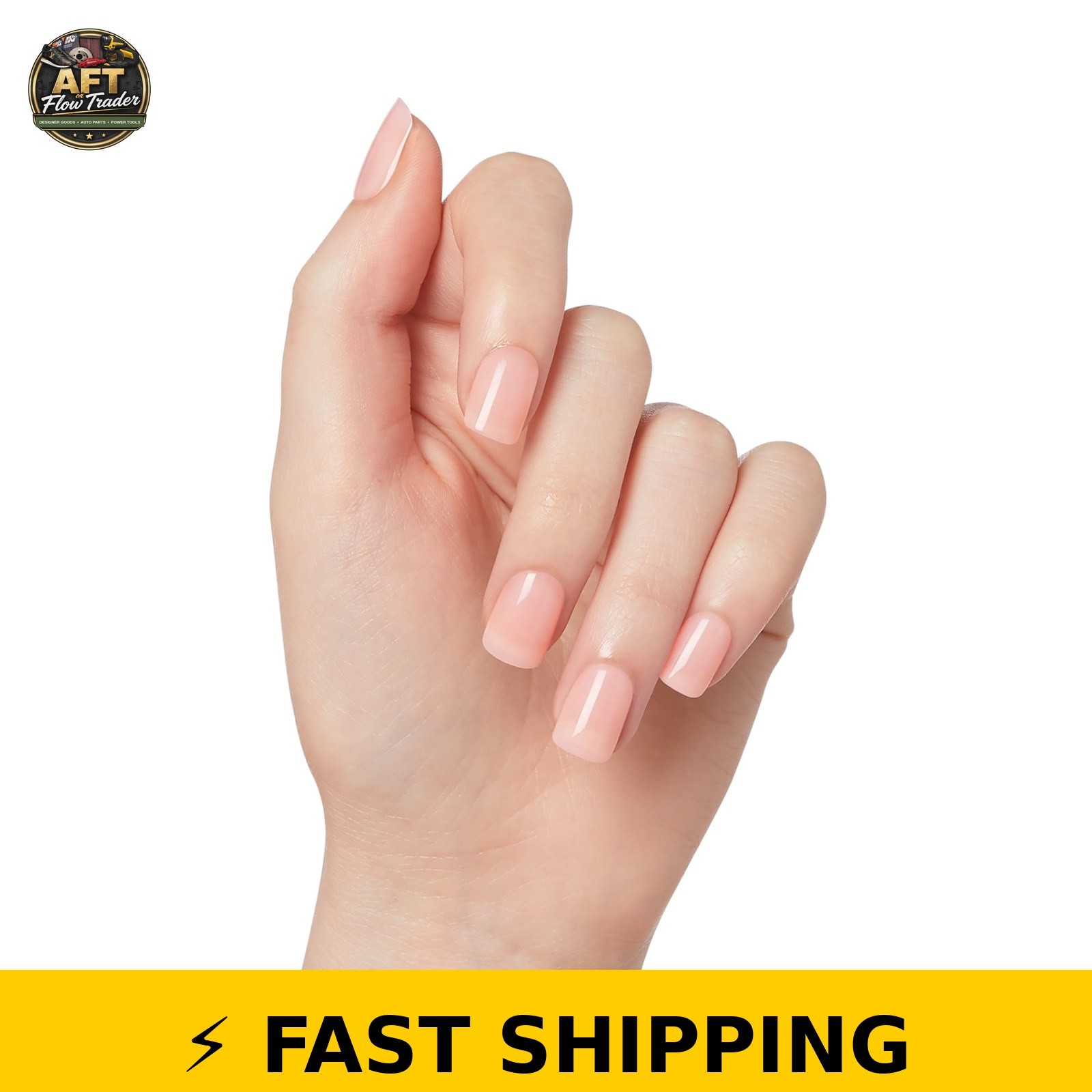 imPRESS Kiss Impress Short Square Oval Nails – Light Pink, 30 pcs