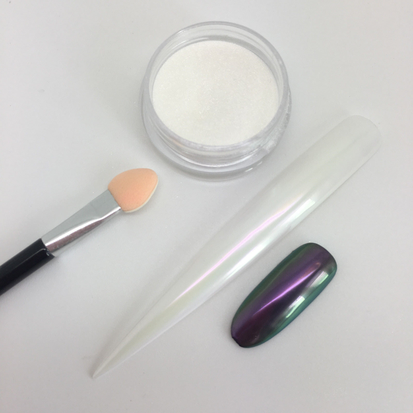 Aurora Nail Chrome Powder 6 Colours Unicorn Mirror Chameleon Effect Pigmen