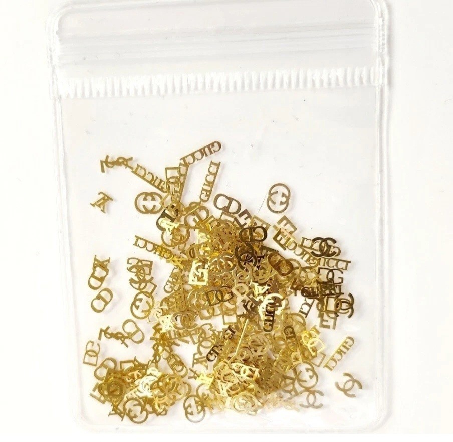 NWT NAIL ART DESIGN GOLD METAL NAIL FINDINGS: ULTIMATE MIX N°1!