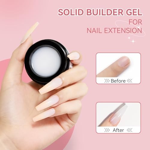 3D Nail Art Gel Clear and White Solid Builder Gel for Nails Non Clear&White