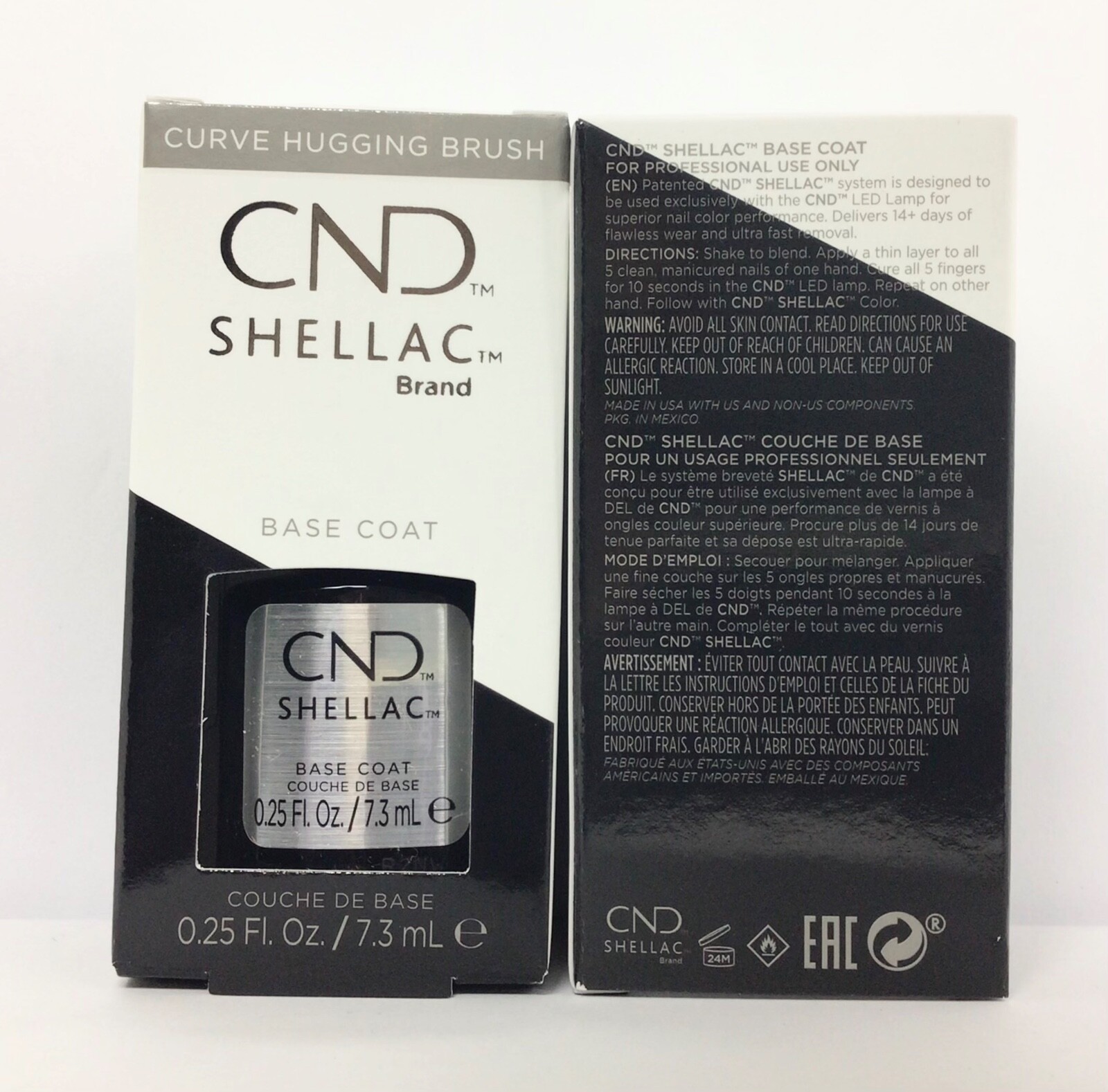 CND Shellac Gel Polish- Small Base + Top Coat 0.25oz/7.3ml