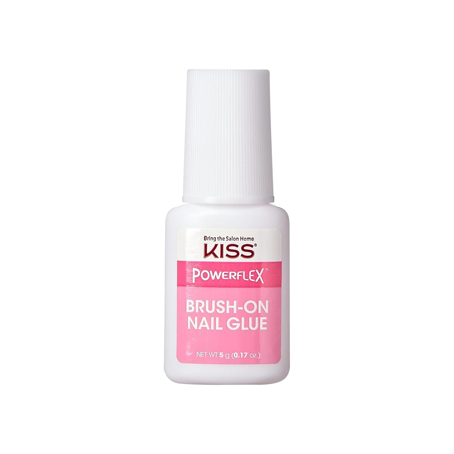 KISS PowerFlex Brush-On Nail Glue for Press On Nails, Ultra Hold Flex Formula 5g