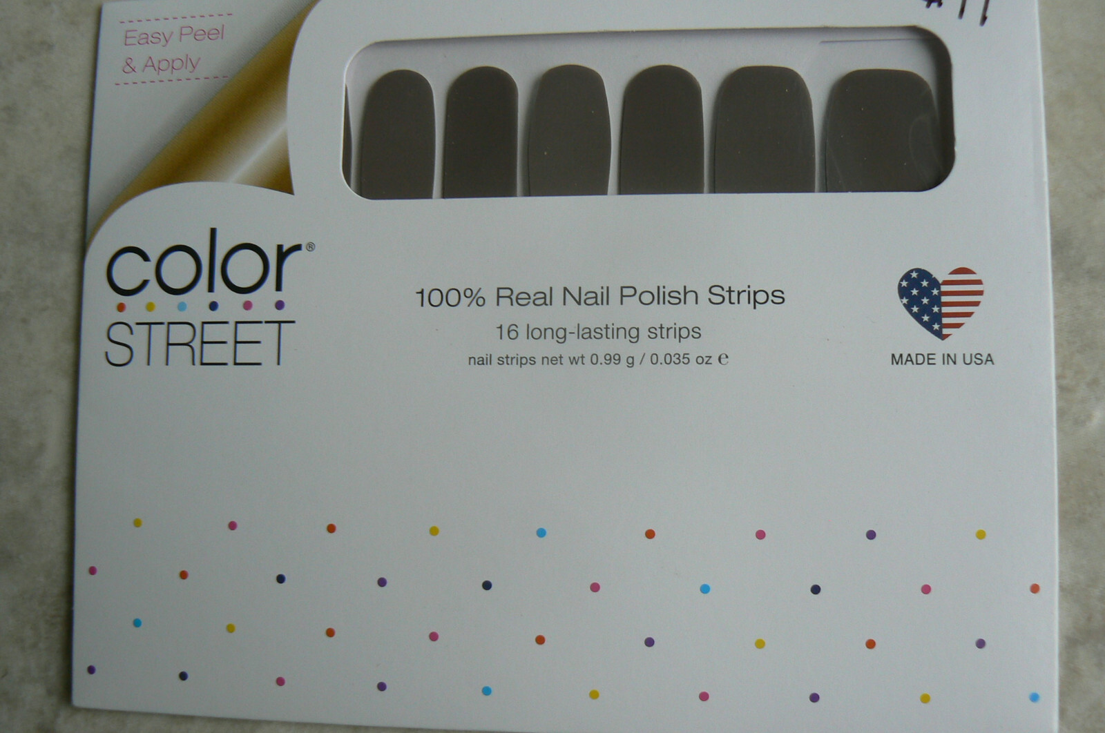 NEW Color Street BERLIN IT TO WIN,gray brown creme 100% Real Nail Polish Strips