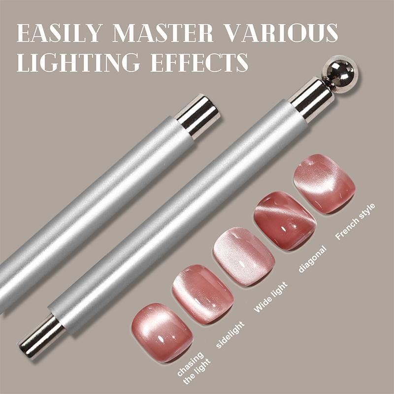 2-in-1 Cat Eye Magnet Wand, Double Head Stick with Steel Ball for DIY nail art