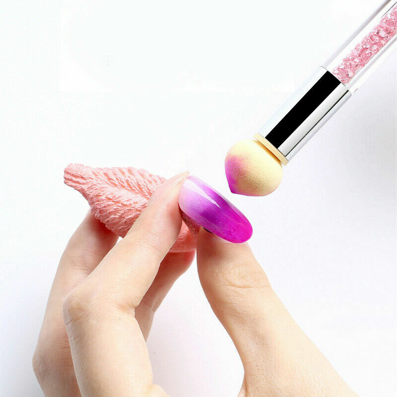 Nail Art Brush 4 Replaceable Sponge Double Head Durable Newest Style Ombre