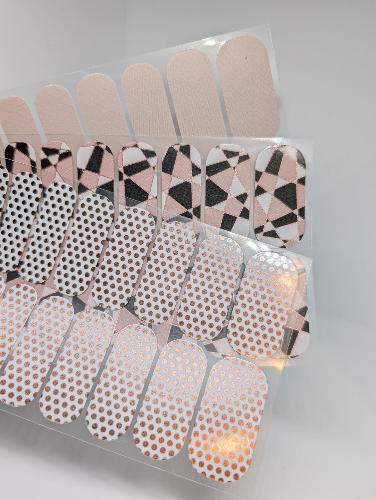 Jamberry Nail Wraps Full Sheets – Blush Pink White Pastel Design Lot of 5