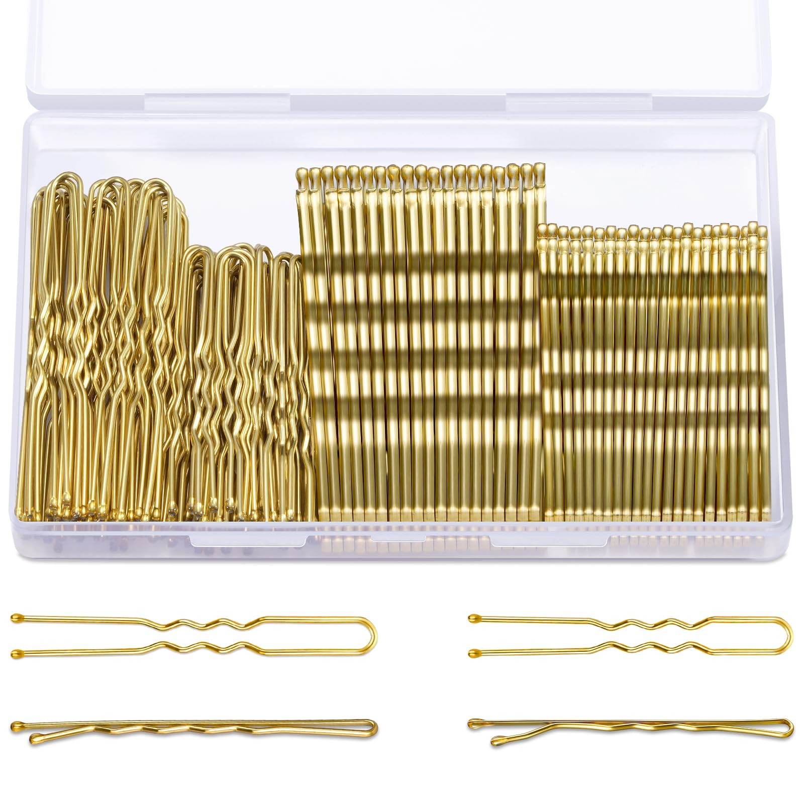 TsMADDTs Hair Pins, Blonde Bobby U Shaped Pins for Women, Buns C-Gold