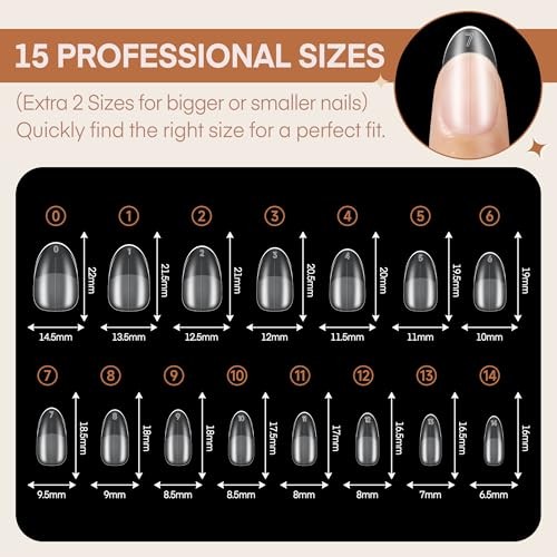 Oval Round Nail Tips Short Full Matte Almond 240pcs Oval Short Full Cover