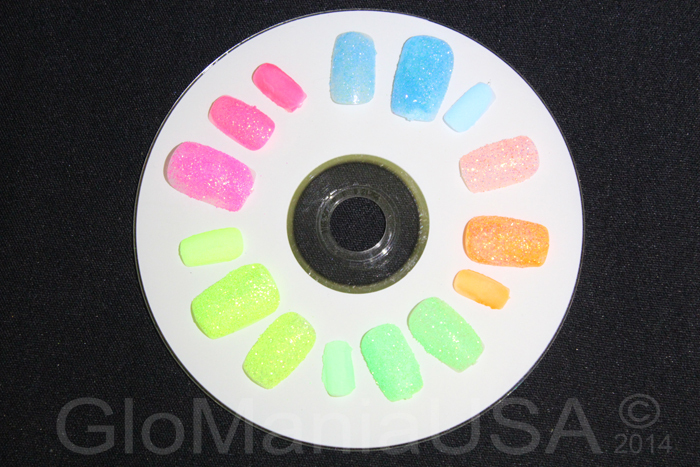 6 Neon Glitters, 4x Visible Glow in the Dark Powder Stars Moons FREE UV KEYRING