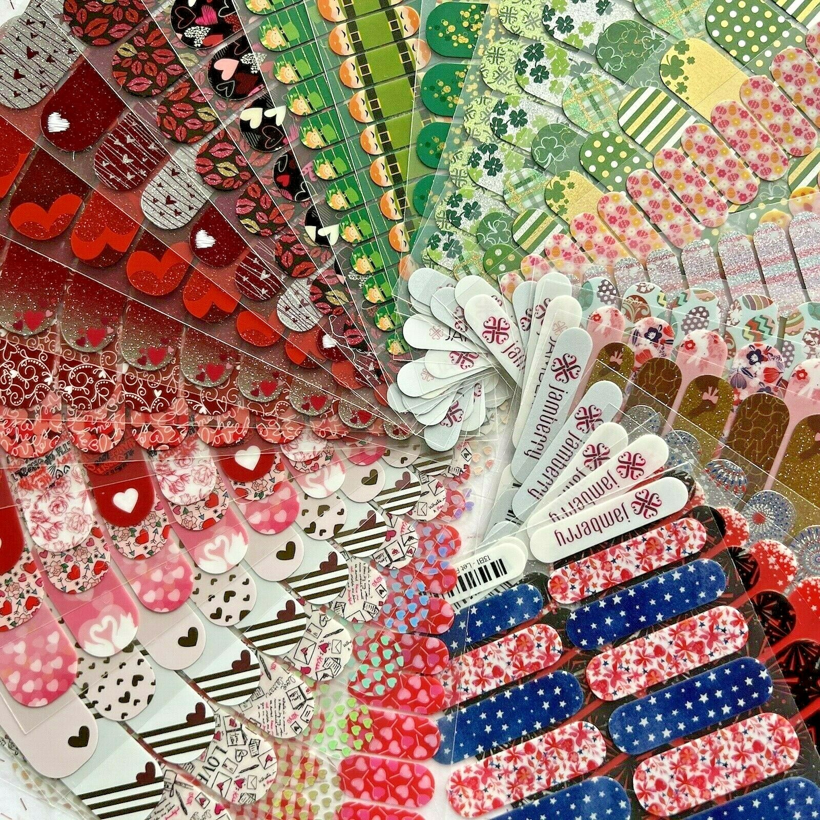 FULL SHEET New Jamberry Nail Wraps SPRING HOLIDAYS Valentines Day St Patricks