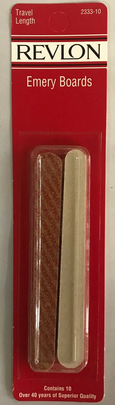 12 packs, 10 pcs each Revlon Travel Length Emery Board Made in USA 2333-10 read