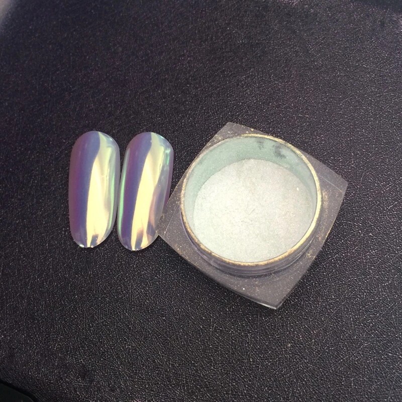 AURORA CHROME UNICORN NAIL POWDER Mermaid AB MIRROR Effect RAINBOW Crystal (um)