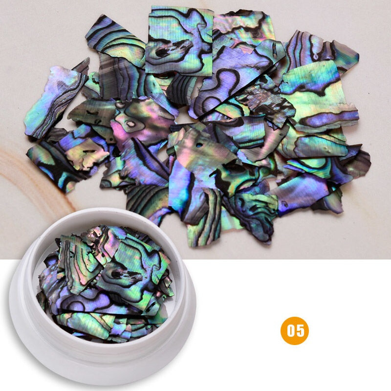 1 Box Shell Paper Abalone Flake Slice Shiny Sequins Fragment DIY Nail Art Decor