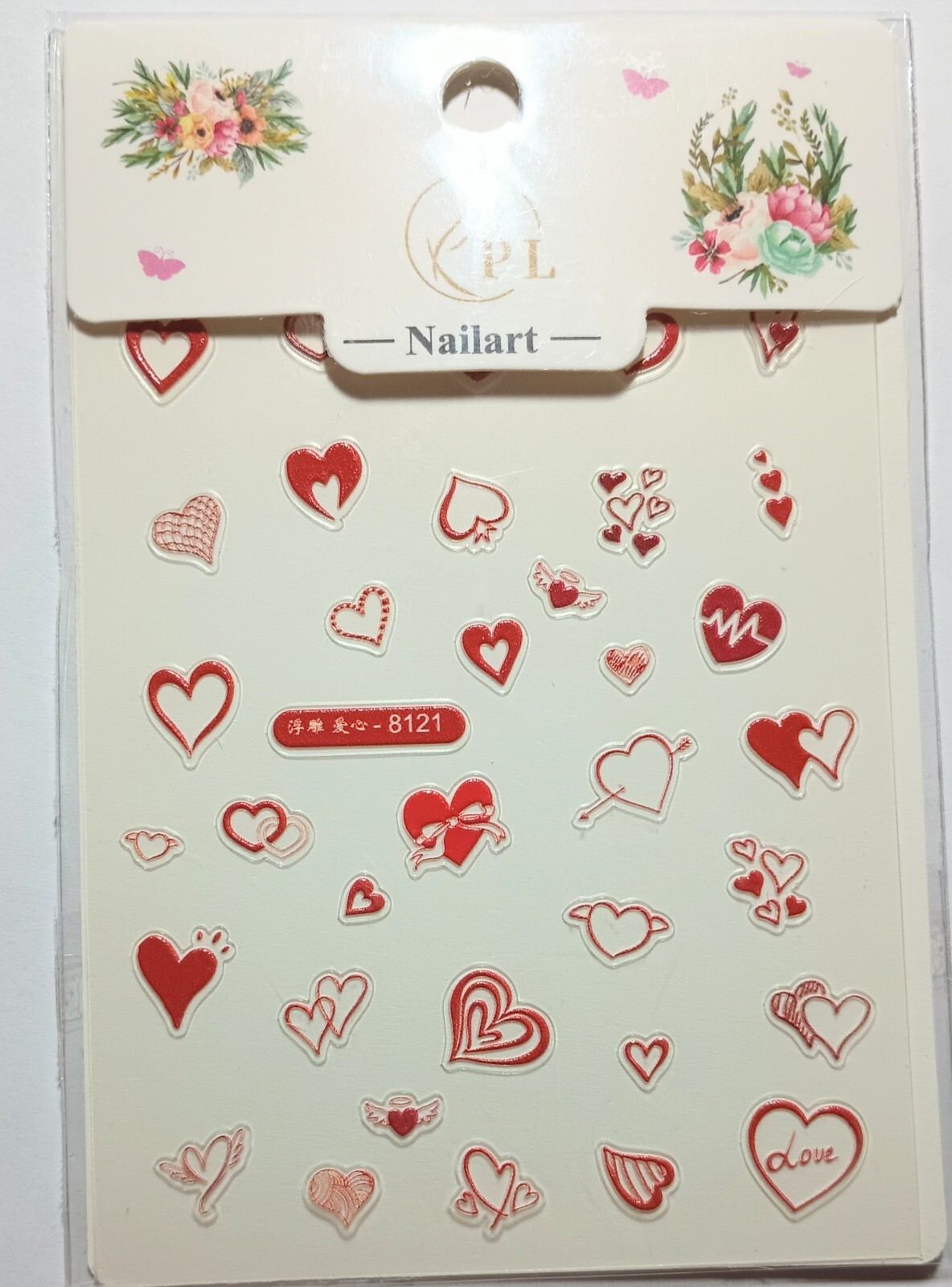 5D Embossed Art Nails Face Phone Stickers Women Girls Nail Art Decoration DIY