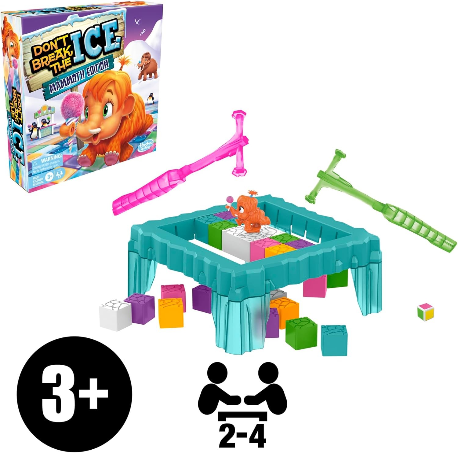 Hasbro Gaming Don’t Break The Ice Mammoth Edition Board Game | Ages 3 and Up…