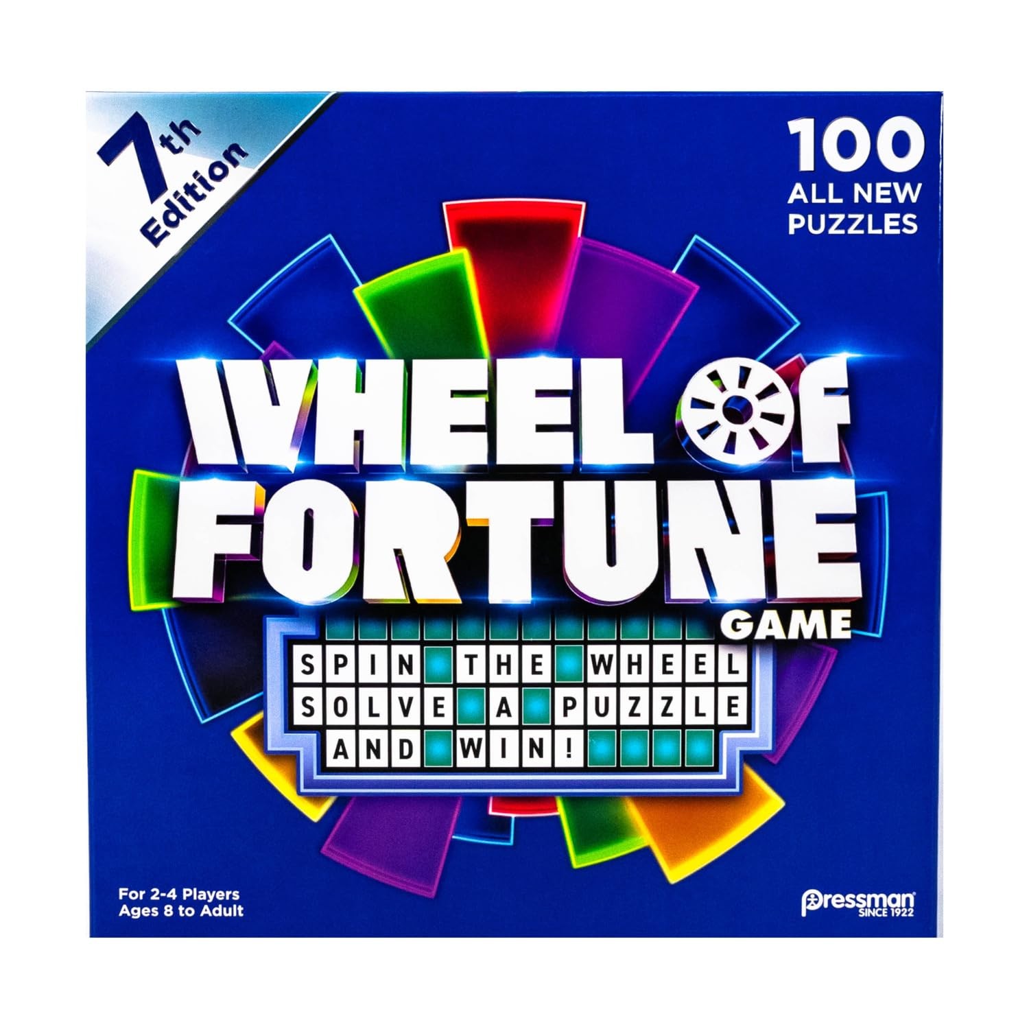 Wheel of Fortune Game: 7th Edition – Spin The Wheel, Solve A 5″, Multi Color