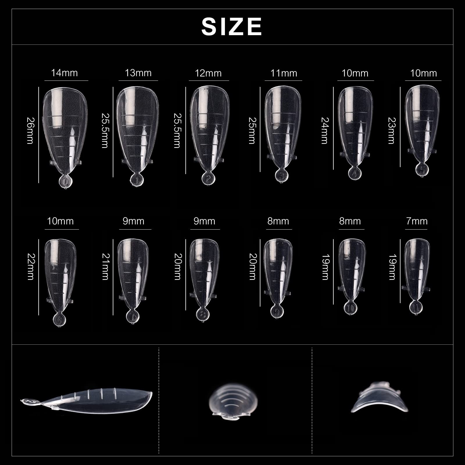 KADS120Pcs Dual Forms Full Cover Nail Tips Upper Arched Extension Mold Acryli…
