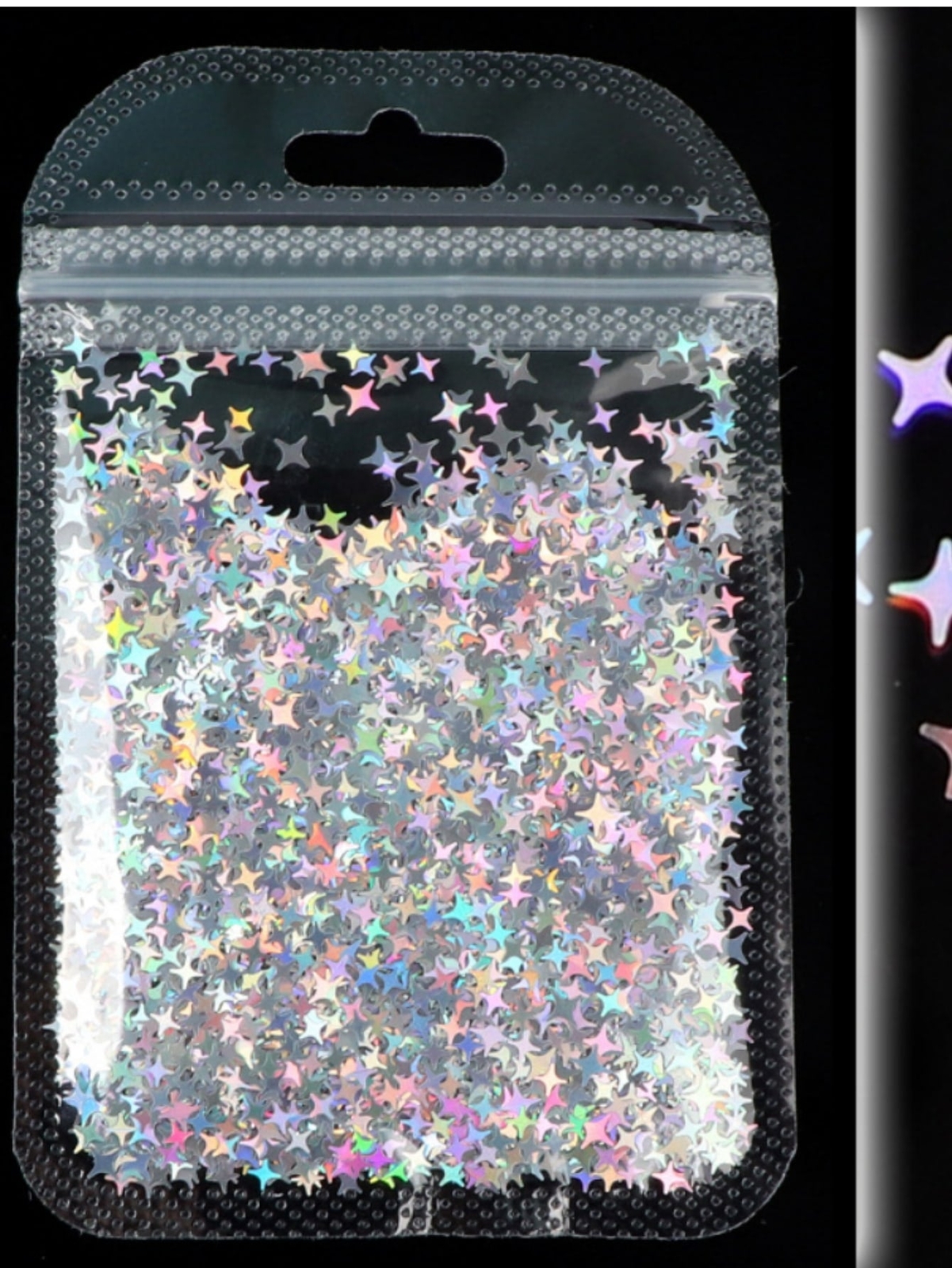 1bag Four-Pointed Star Holographic Nail Art Sequin Diy Charms Nails Accessories