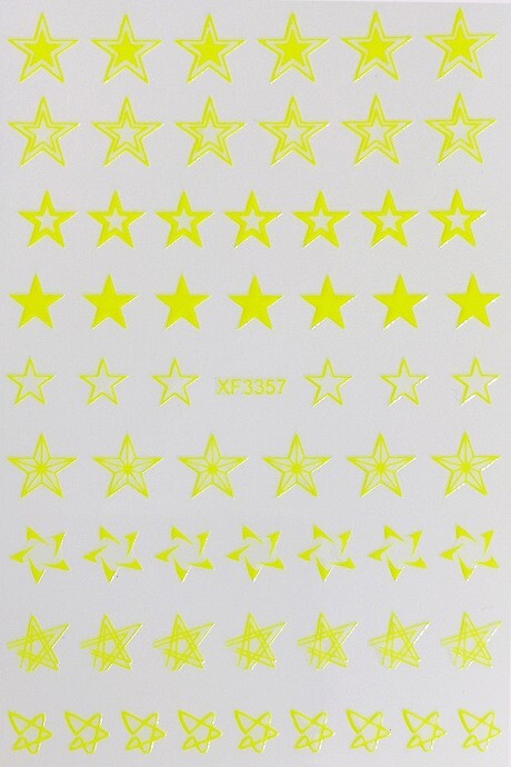 12 Sheets Stripe Stars Nail Art Stickers Decals Supply Self-Adhesive XF3357 NH21