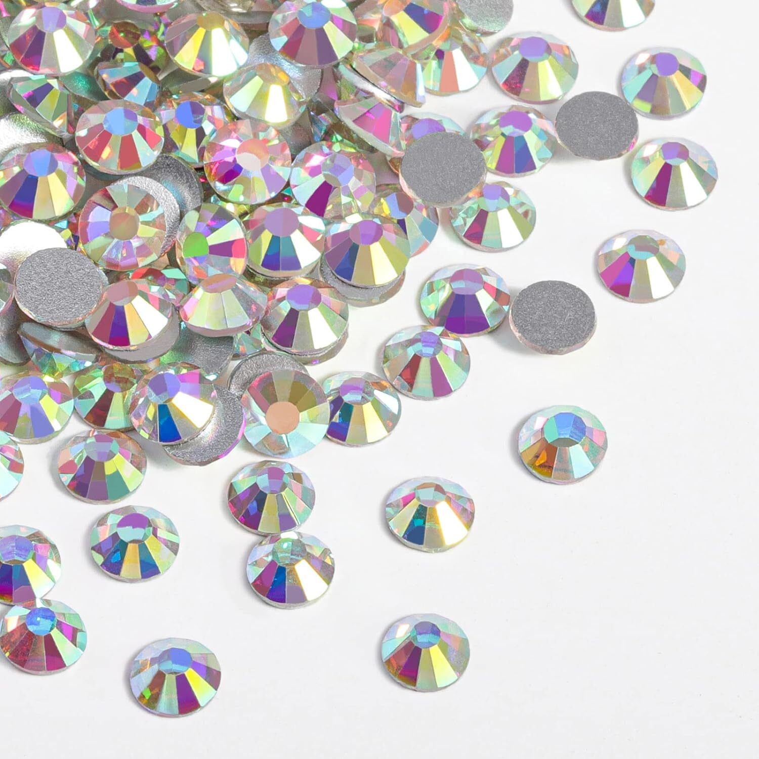Flat Back Crystal Rhinestones for Nails & Crafts, Crystal AB SS20, 1440pcs
