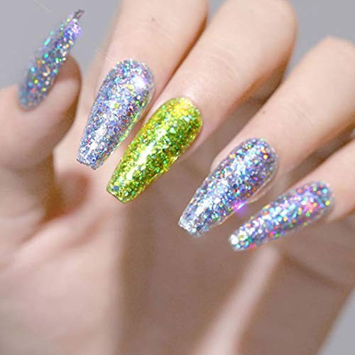 Holographic Glitter Superfine Powder 12 Colors Mixed Iridescent Nail Art