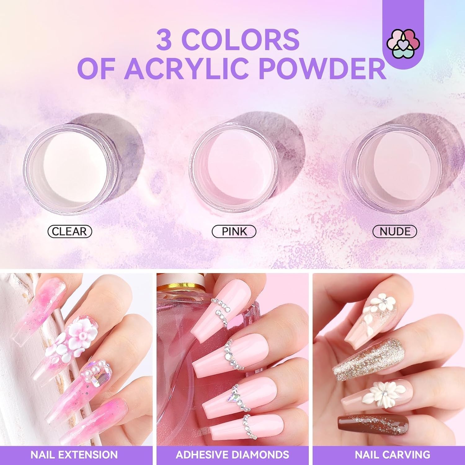 Versatile Acrylic Nail Kit: Beginner-Friendly with Brush, Oils & Tools for DIY