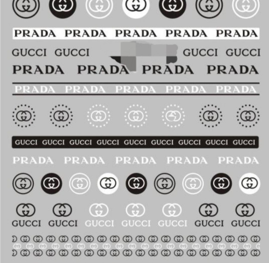 NWT NAIL ART DESIGN SELF-SEAL STICKERS SOLID BLACK & WHITE N°32!