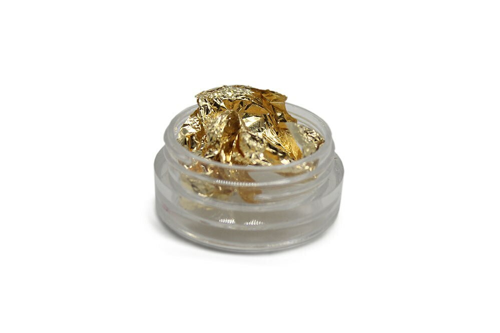 12pcs Nail Art Gold Metal Foil Paper 3D Sticker Flake Decal Decoration