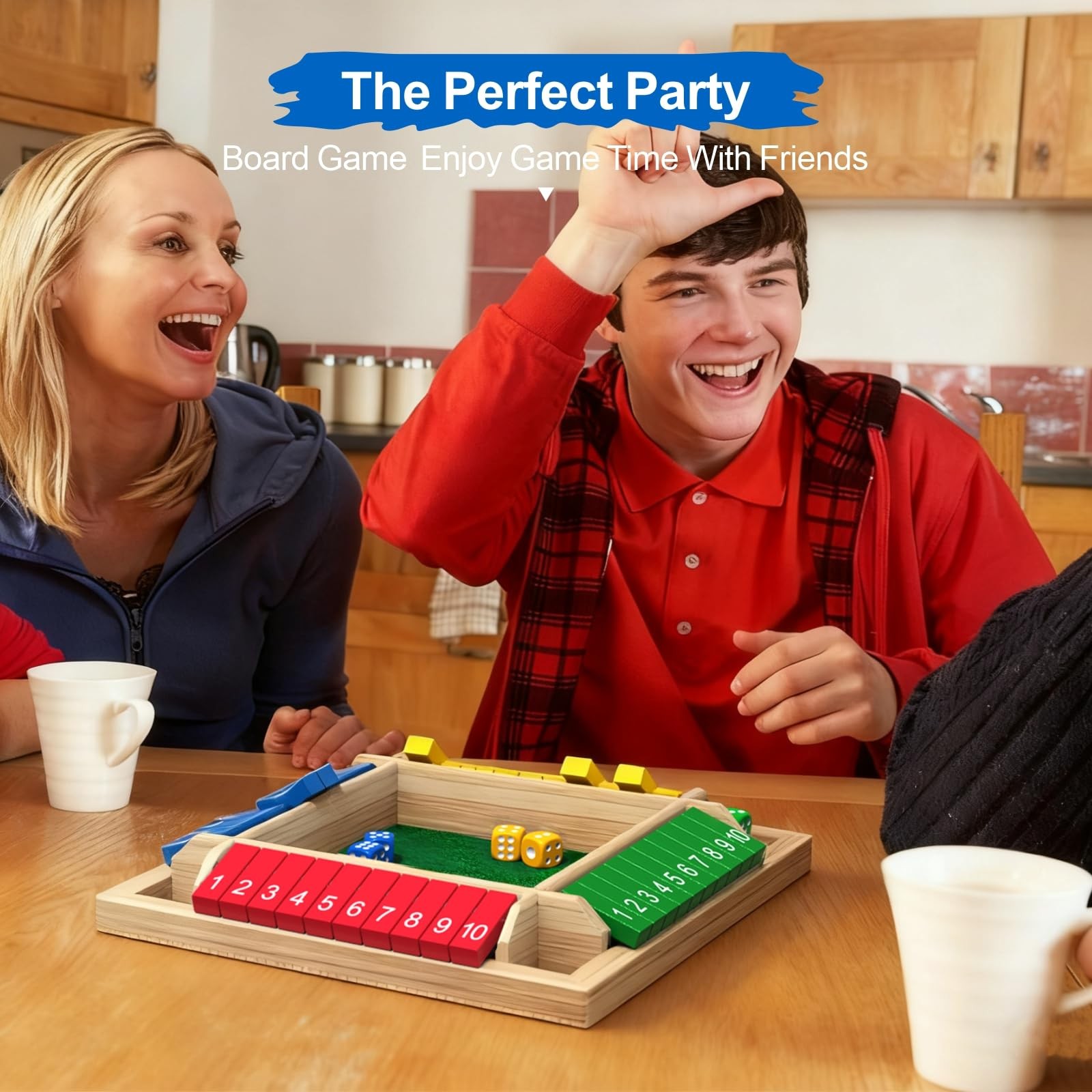 Shut The Box Game, 8 inches (L) x 1.5 (W) x 0.1 (H), Multicolor