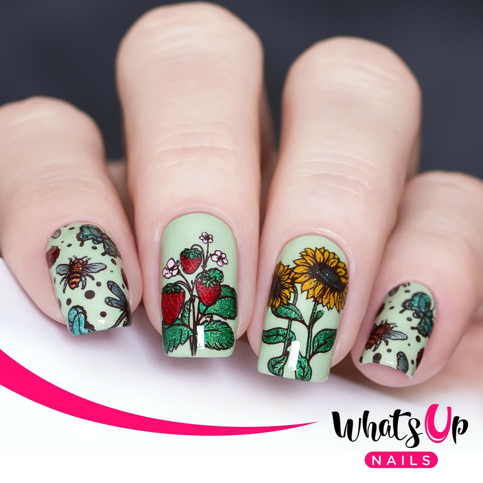 B061 Summer in the Countryside Stamping Plate For Stamped Nail Art Design