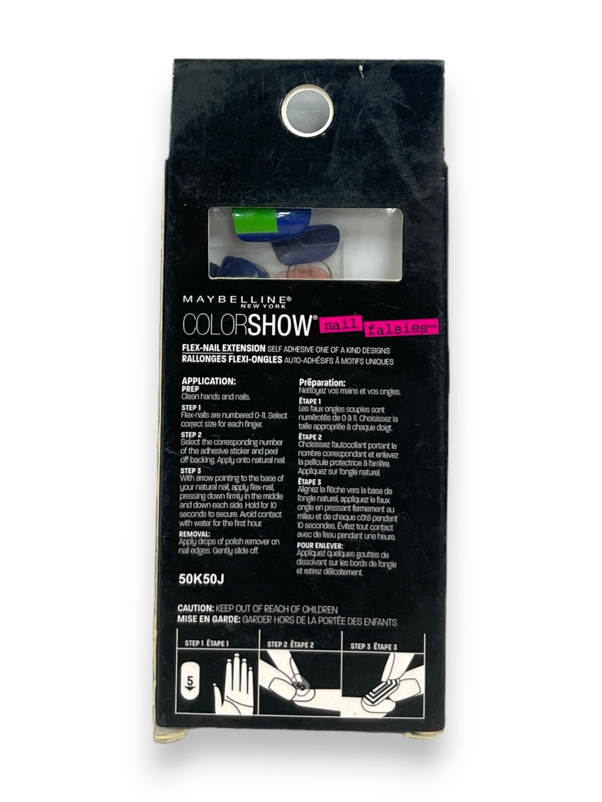 Maybelline Color Show Nail Falsies Flex-Nail Extensions (24 Nails Ongles) NEW