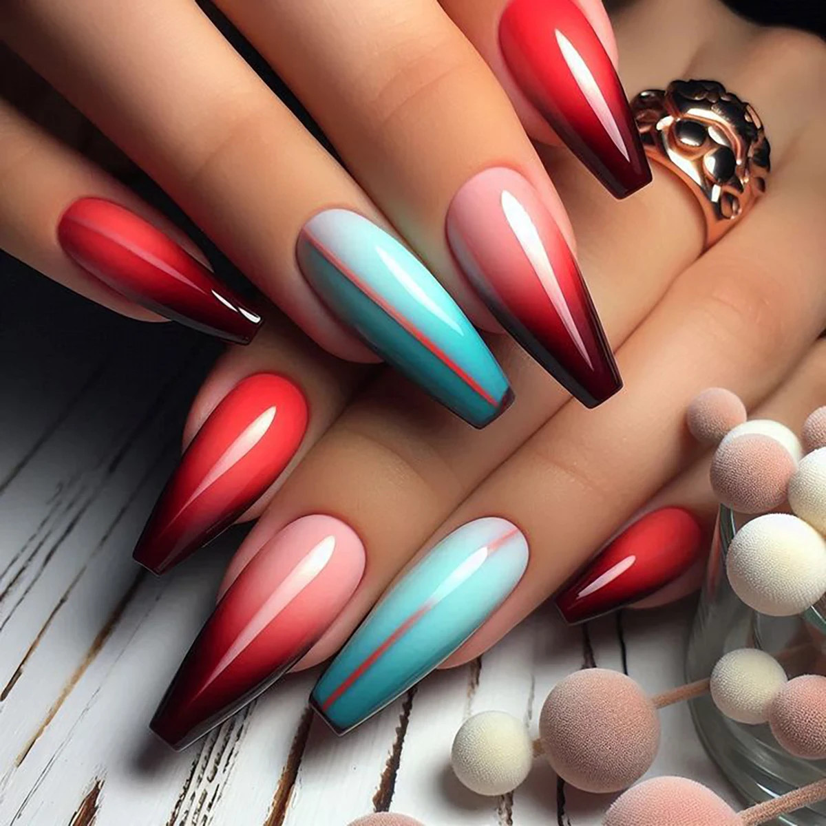 Transform Your Nails With 24pcs Extra Long Stiletto French Style Modern Classic
