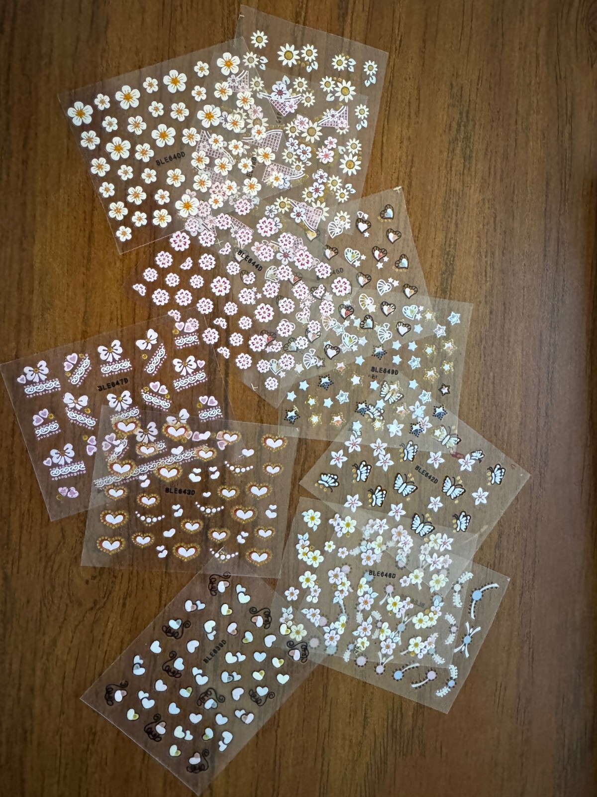 12Pcs Hyuna Flower Vine Butterfly Heart Nail Art Sticker Decoration Manicure NH9