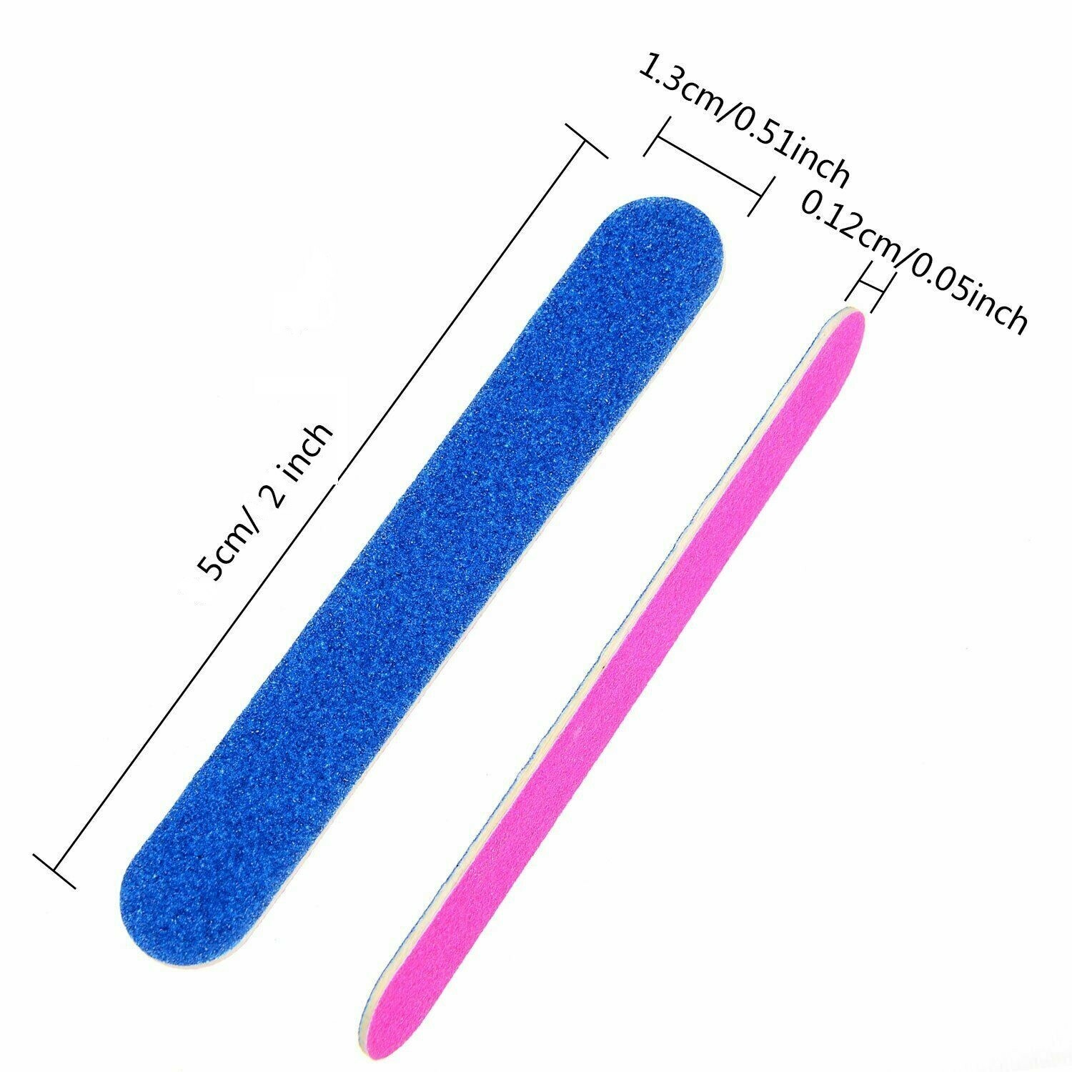 10PC Mini Nail Files Disposable Double Sided Manicure Tools Grit 2inch 100/240