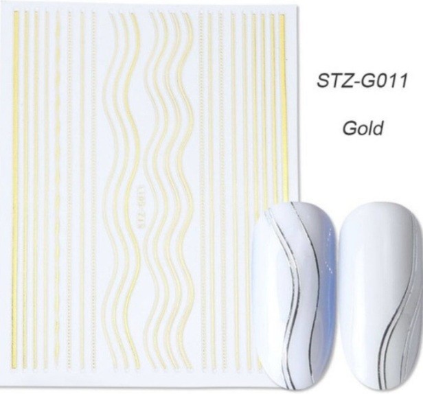 3D Stripe Line Nail Art Stickers: DIY Adhesive Decals (Group 2)