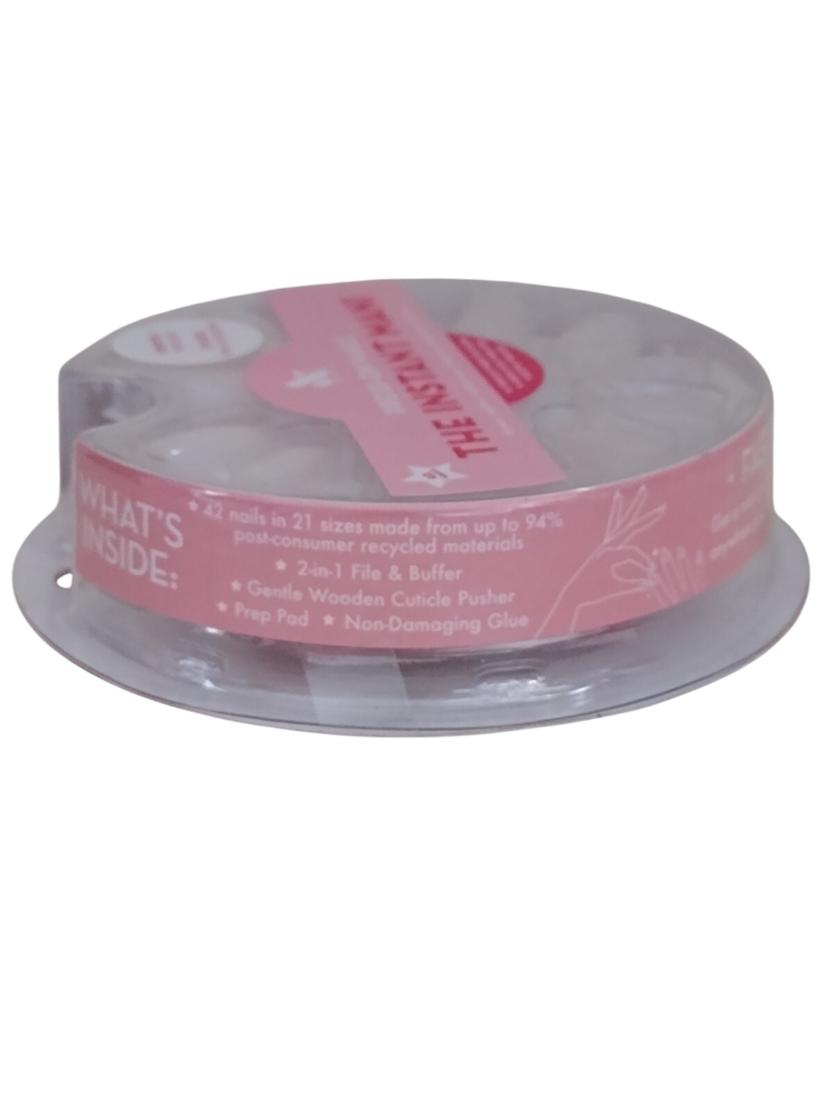 Olive & June Press-On Nails THE INSTANT MANI 42ct Medium Length PINK GOLDFISH